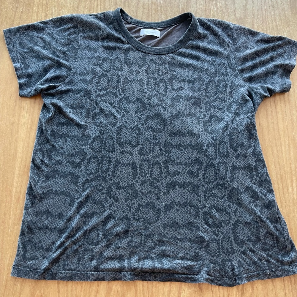 Anine Bing Snakeprint T-Shirt Size S